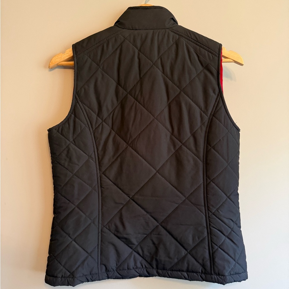 Ralph Lauren Black Quilted Vest with Red & Gold Accents Women’s Size Small - Picture 3 of 3